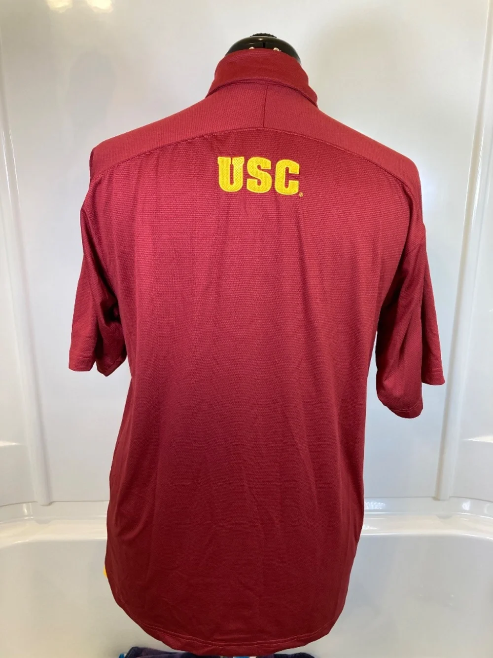 USC Trojans NIKE Dri-Fit Coaches Look Short Sleeve Shirt Sz S